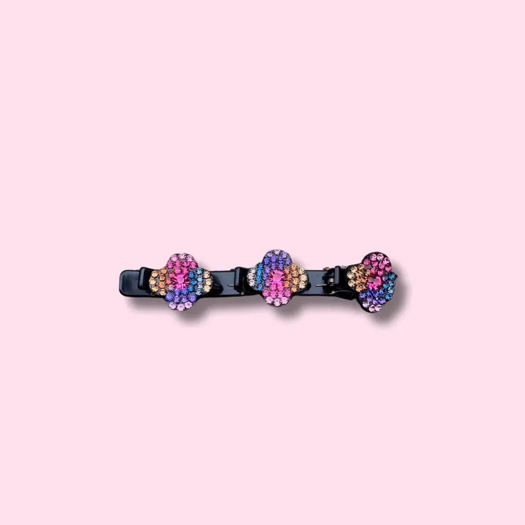 Rhinestone Flower Hair Clip (4 pieces) Set