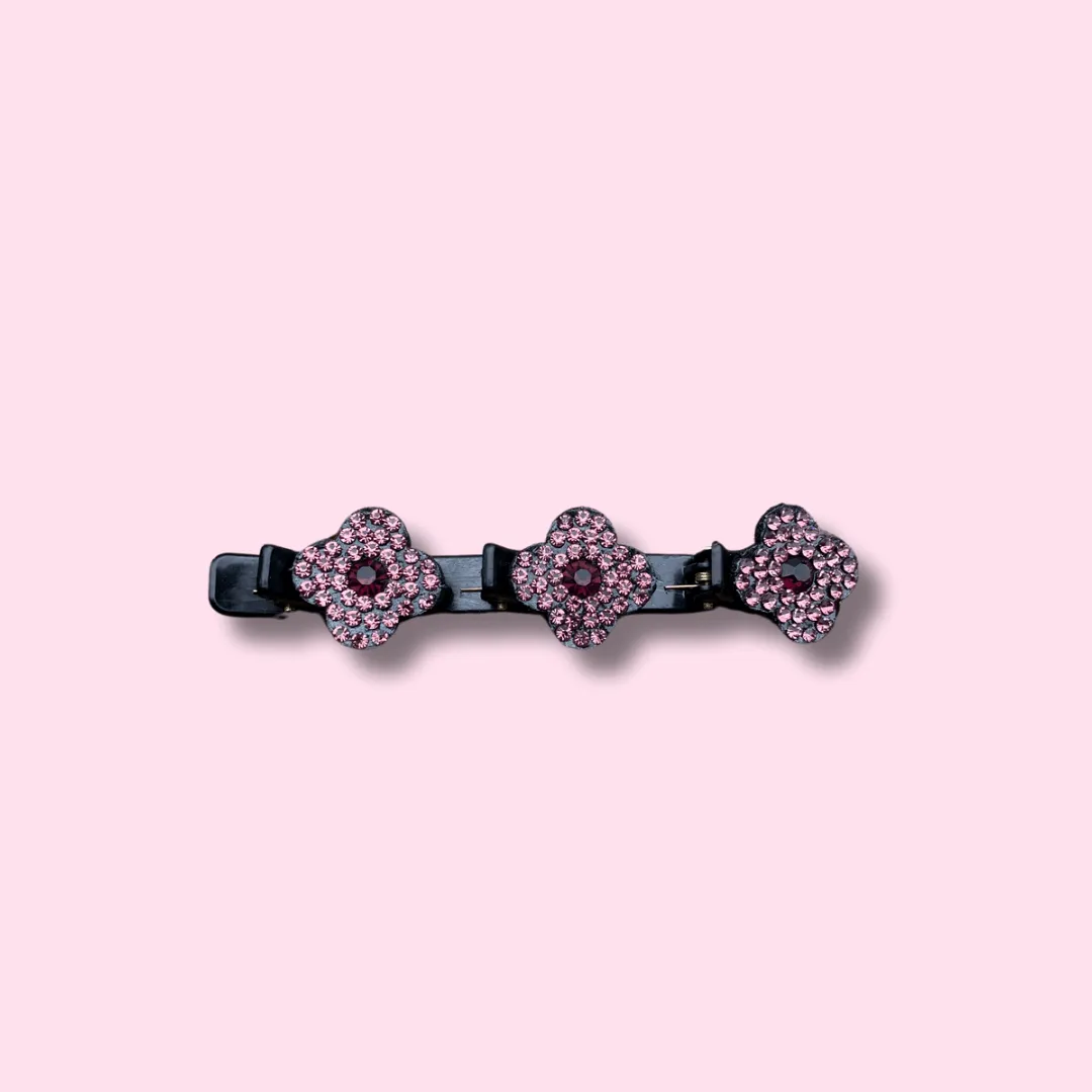 Rhinestone Flower Hair Clip (4 pieces) Set