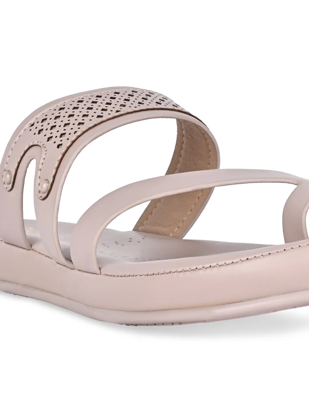 Rocia By Regal Lilac Women Laser Cut One Toe Flats