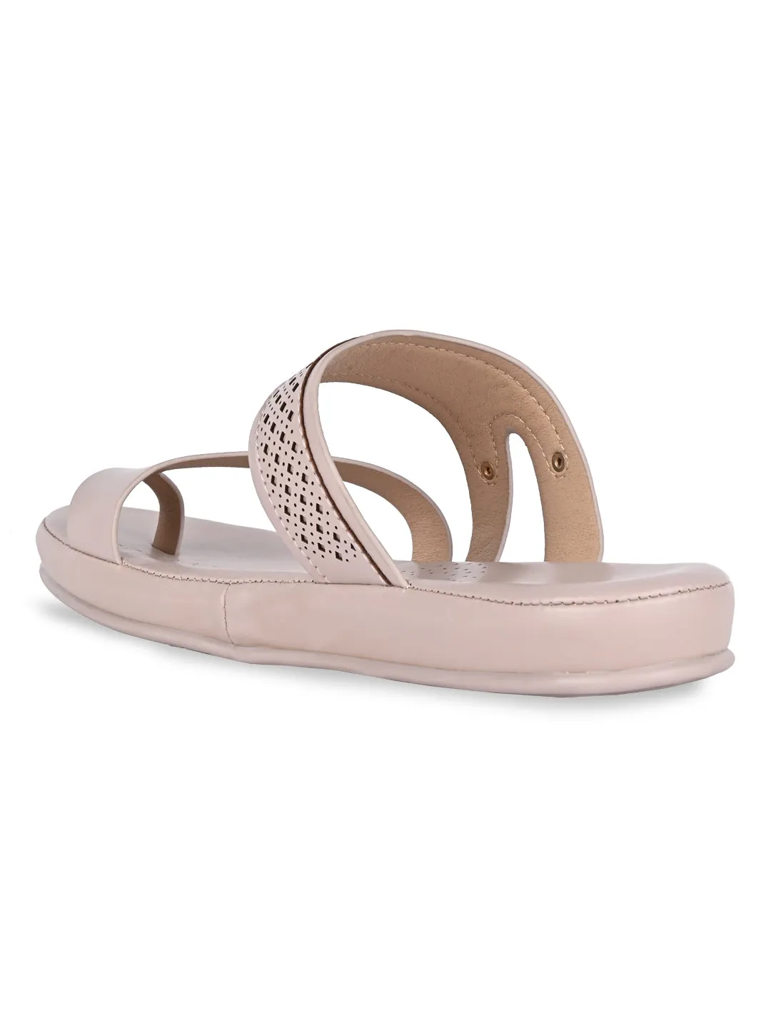 Rocia By Regal Lilac Women Laser Cut One Toe Flats