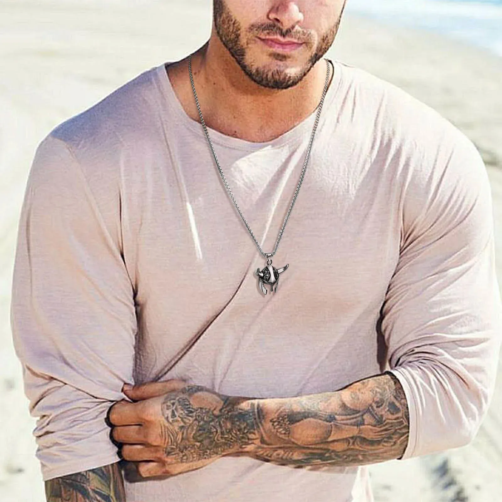 Rock Punk Headwear Style Necklaces for Men