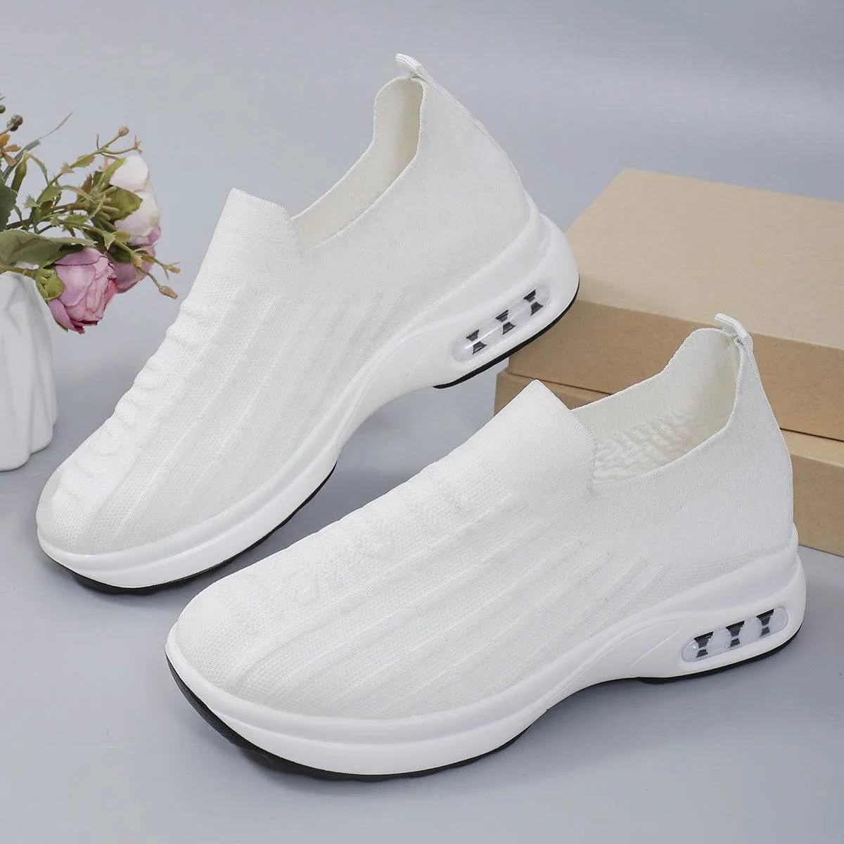 Round Toe Mesh Women Loafers