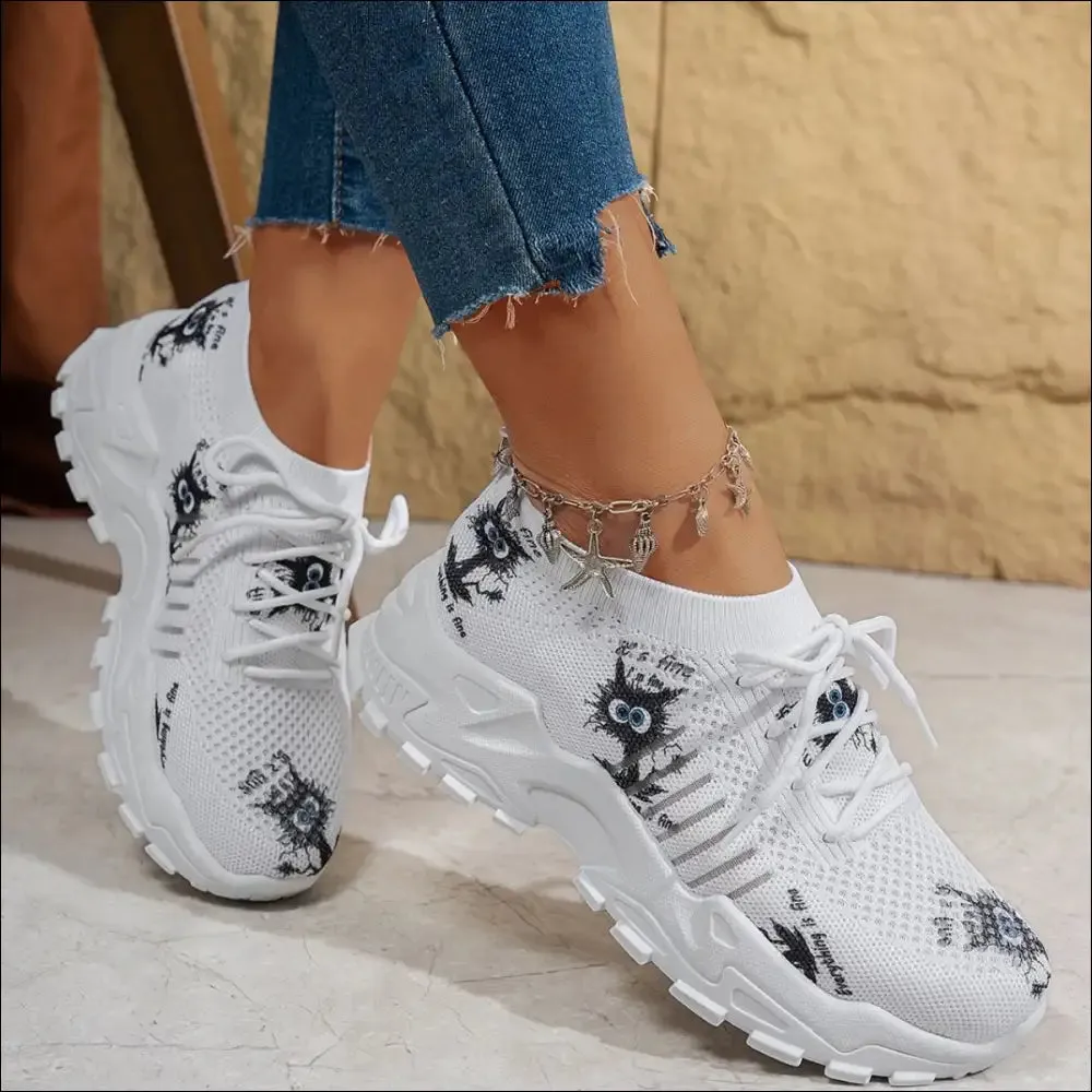 Round Toe Platform Athletic Shoes