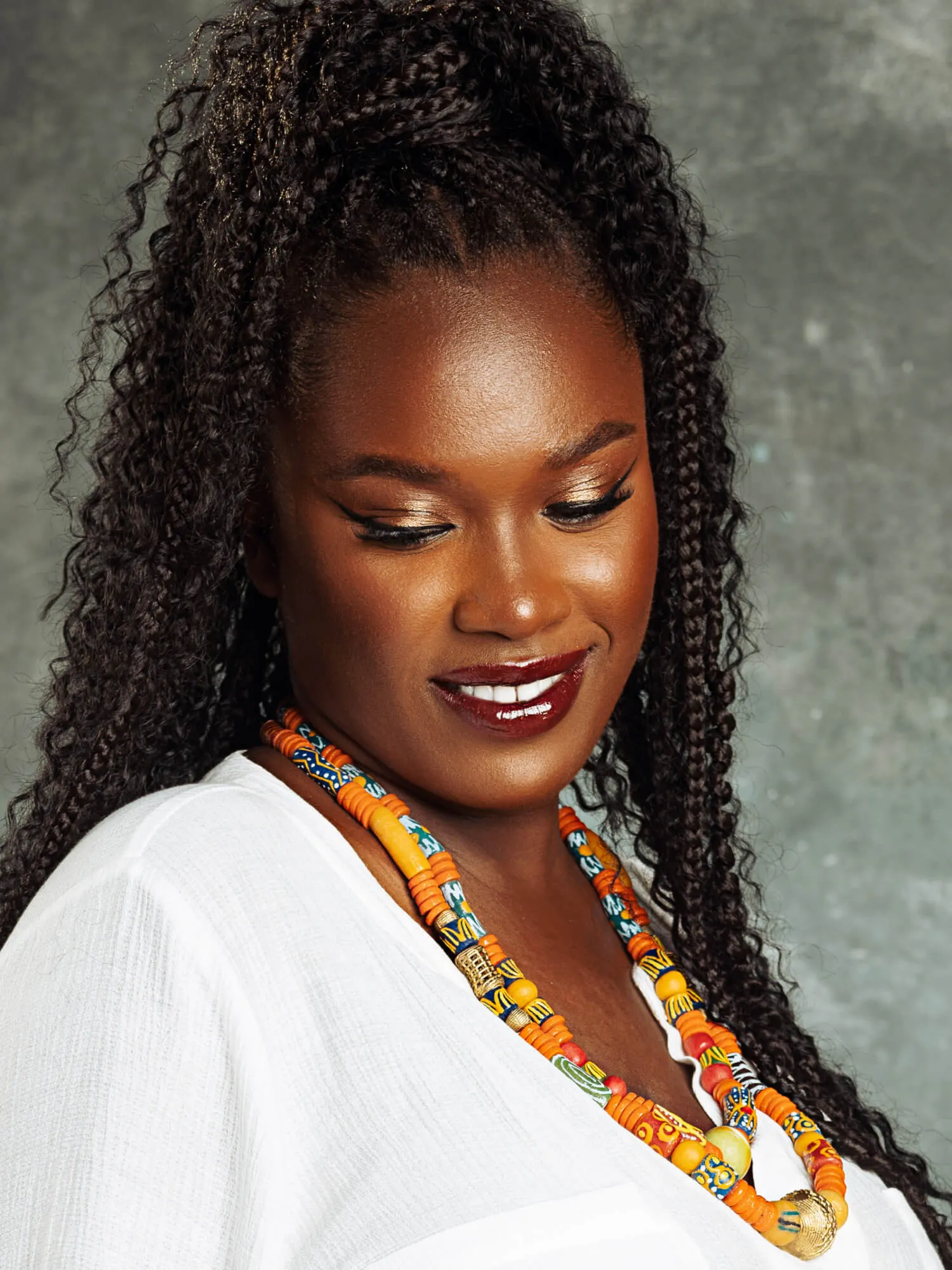 Royal Orange Layered Necklace
