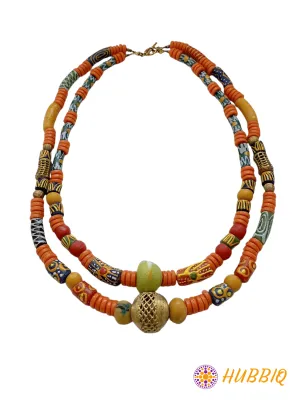Royal Orange Layered Necklace