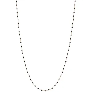 Sacred Strand Satin Necklace Black Spinel