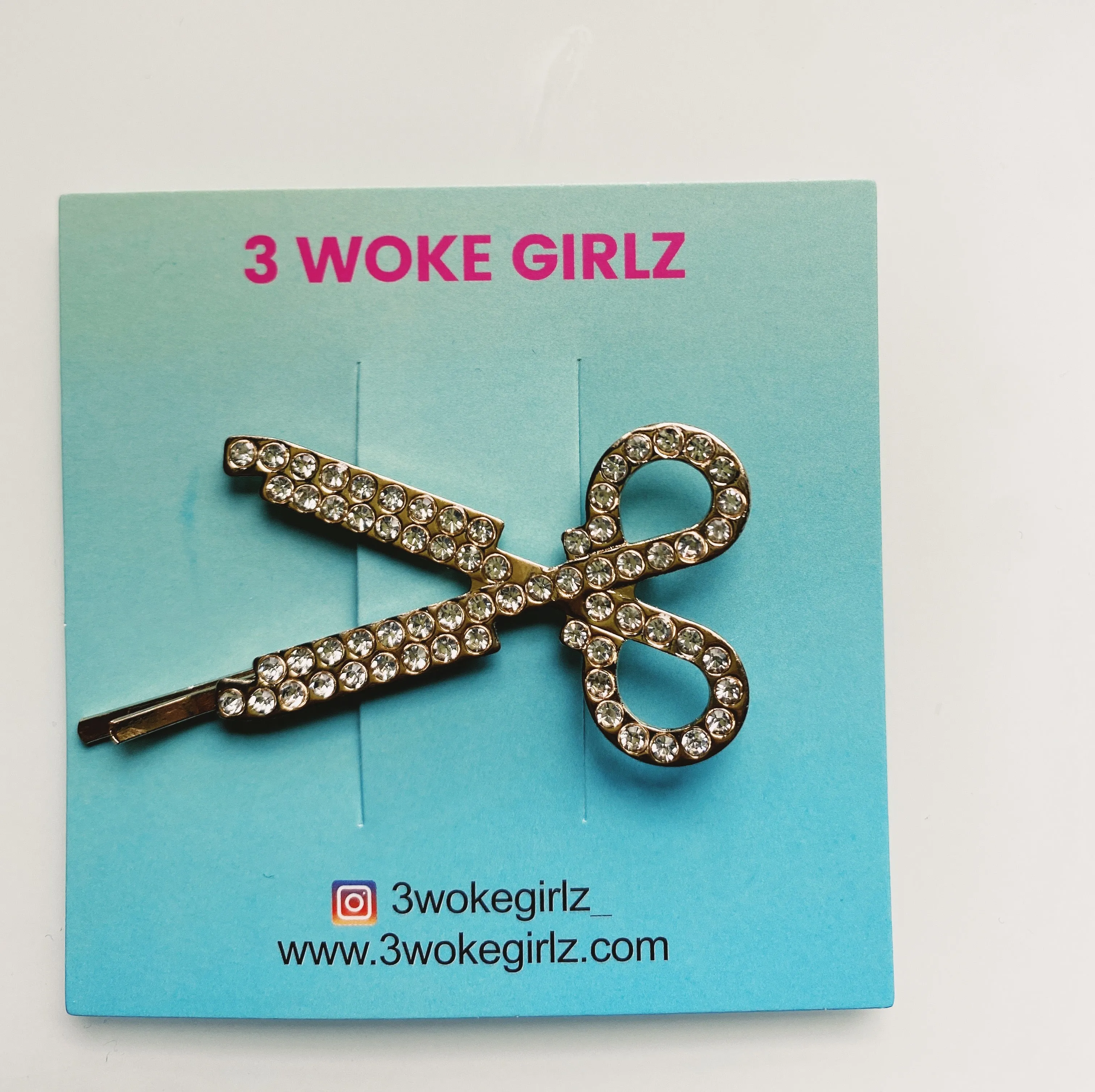 Scissors Rhinestones Hair Clip Hairpin