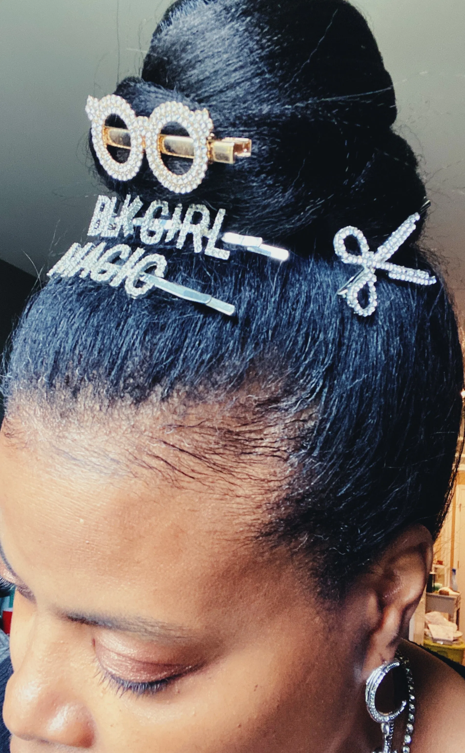 Scissors Rhinestones Hair Clip Hairpin