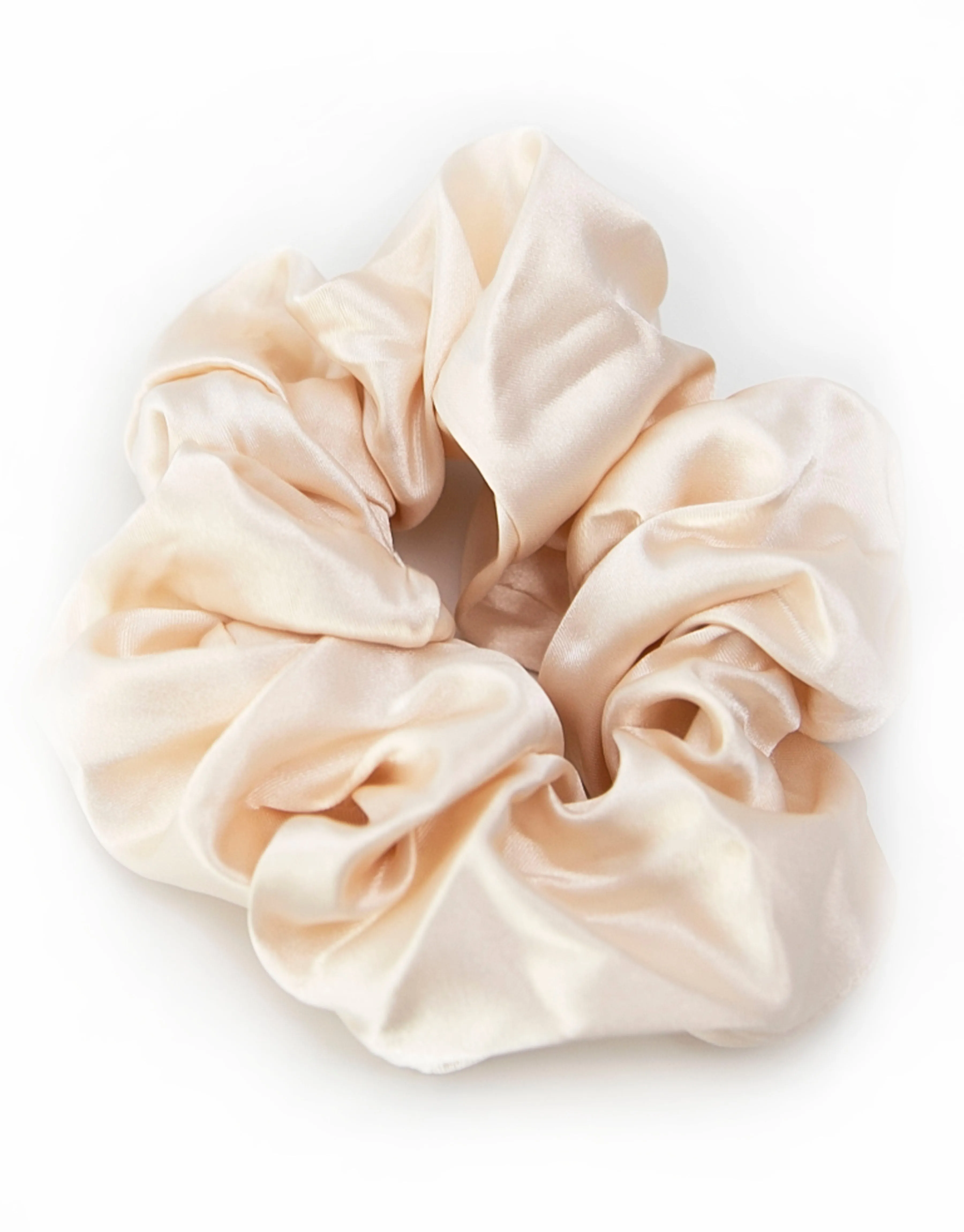 Scrunchie - Soft Silky Satin - Light Champagne