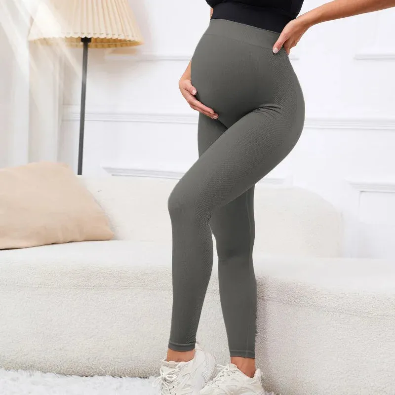 Seamless Maternity Yoga Pants for Comfort & Style