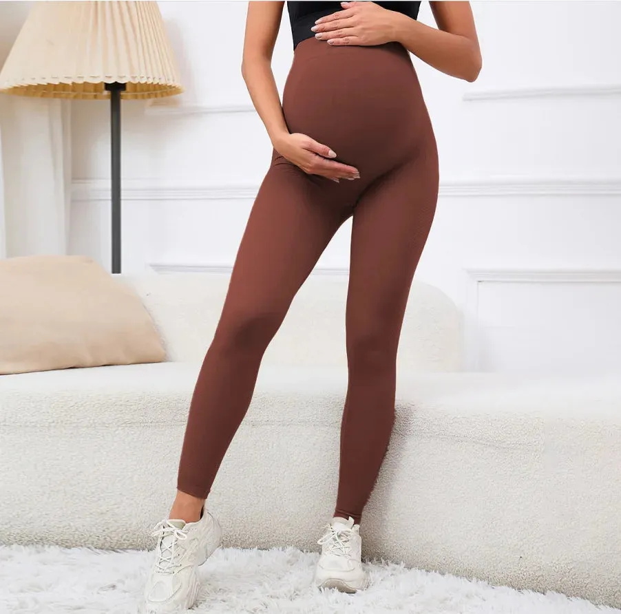 Seamless Maternity Yoga Pants for Comfort & Style