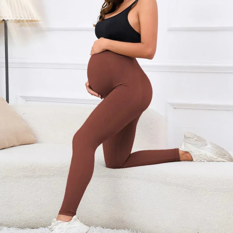 Seamless Maternity Yoga Pants for Comfort & Style
