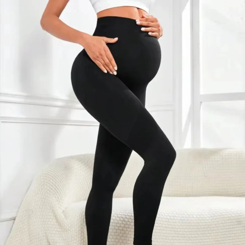 Seamless Maternity Yoga Pants for Comfort & Style