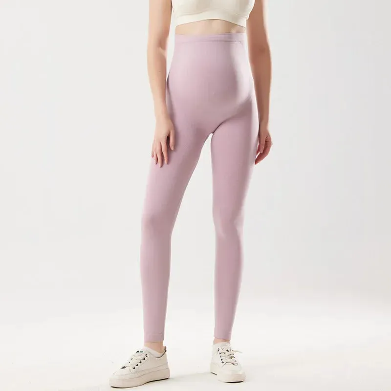 Seamless Maternity Yoga Pants for Comfort & Style