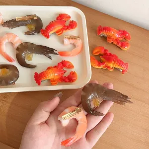 Shrimp Lobster Cartoon Hair Clips