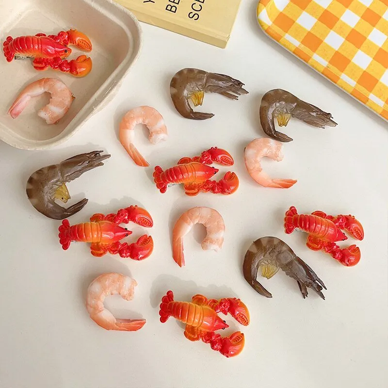 Shrimp Lobster Cartoon Hair Clips
