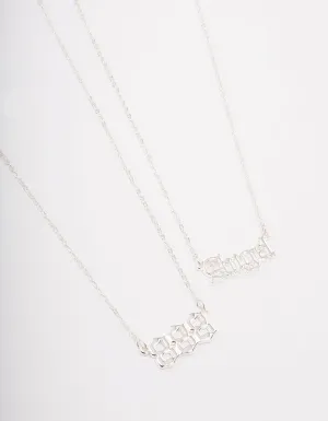 Silver Plated Angel Number '888' Necklace Pack