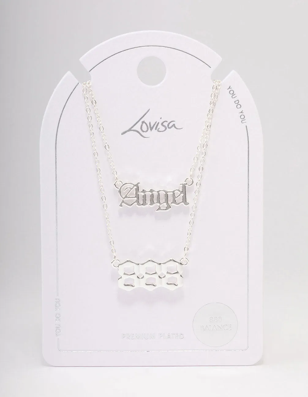Silver Plated Angel Number '888' Necklace Pack