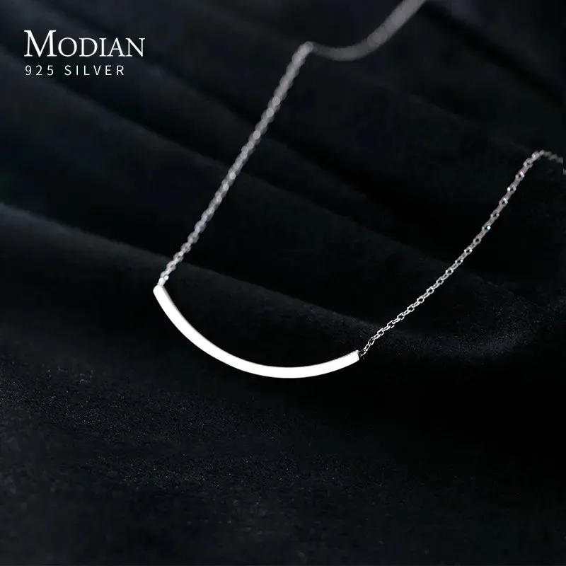 Silver Simple Geometric Female Necklaces