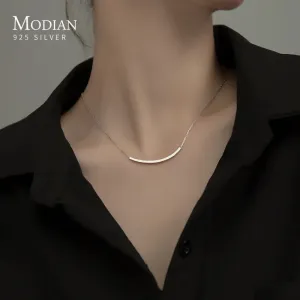 Silver Simple Geometric Female Necklaces