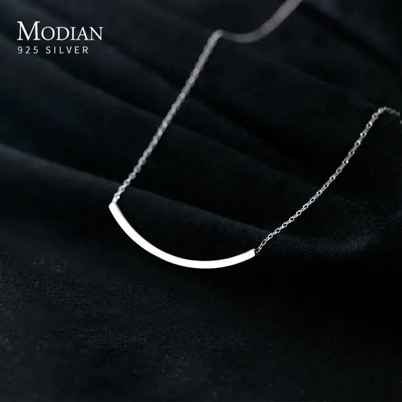 Silver Simple Geometric Female Necklaces