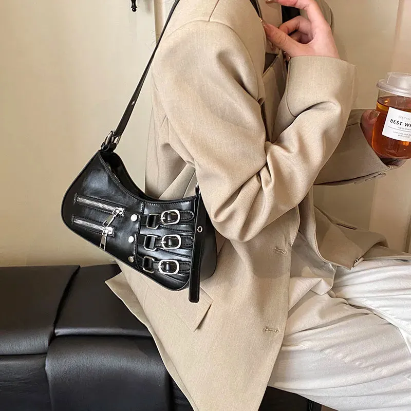 Small Faux Leather Underarm Retro Handbags
