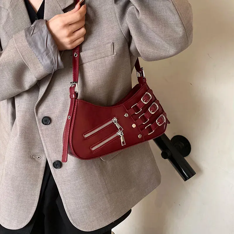 Small Faux Leather Underarm Retro Handbags