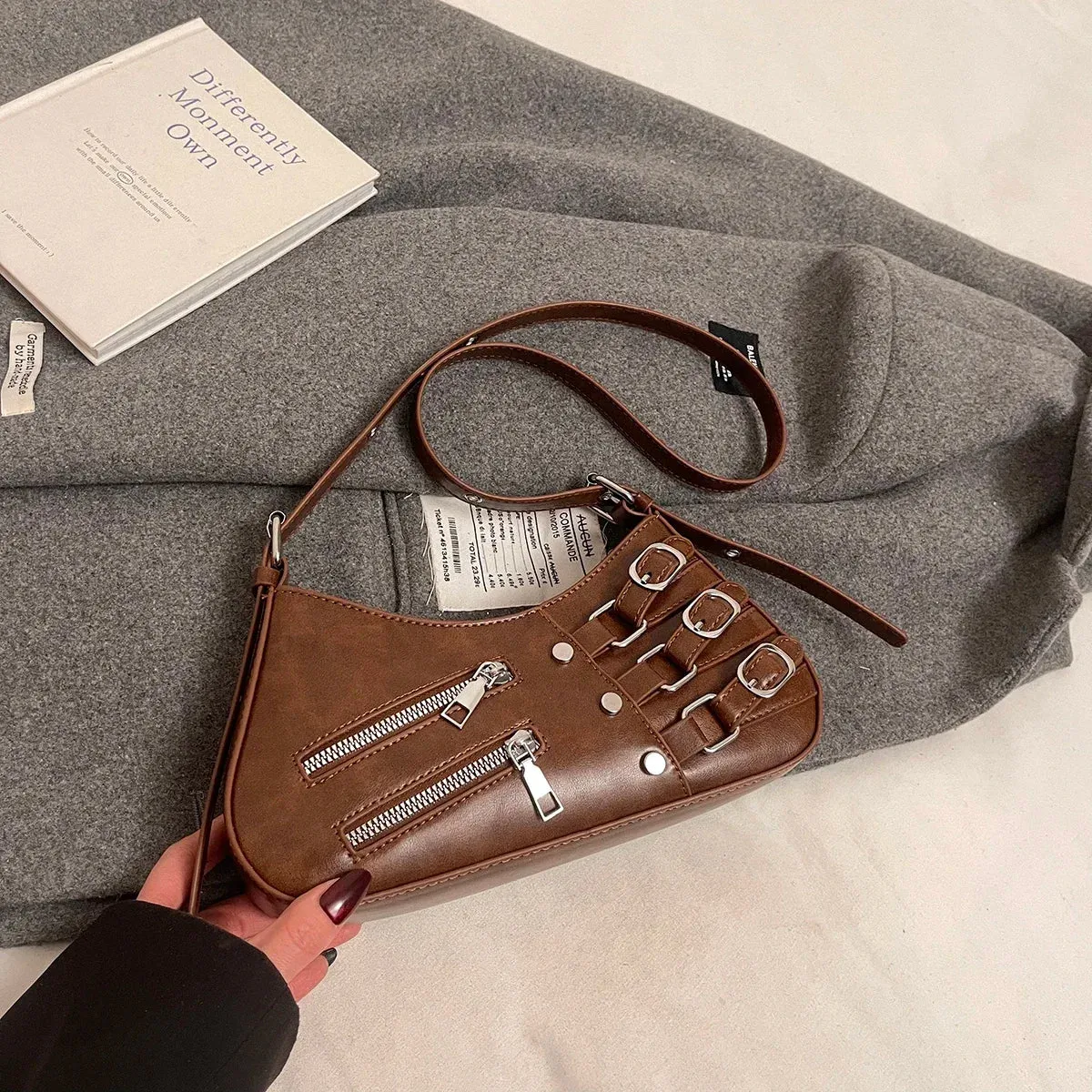 Small Faux Leather Underarm Retro Handbags