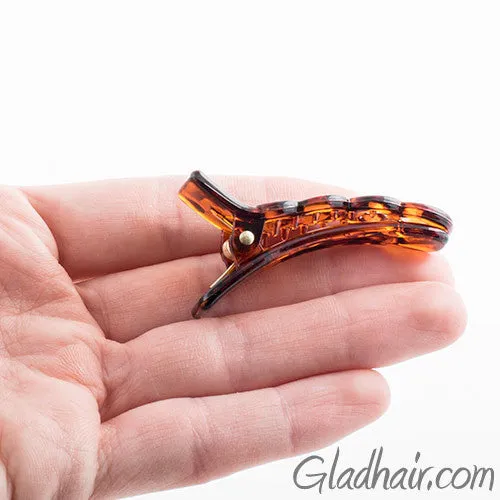 Small Tortoise Circles Plastic Beak Clips - Pair
