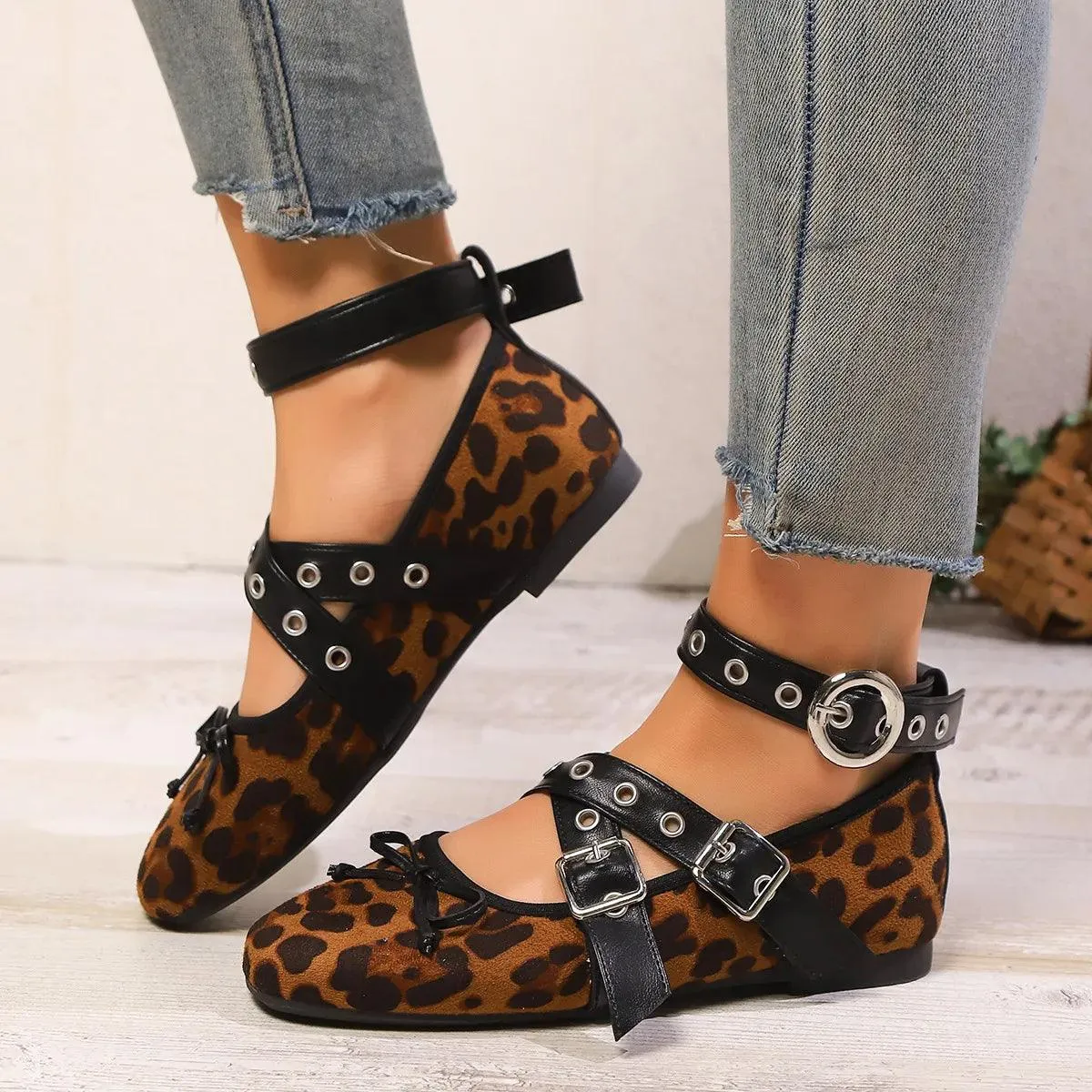 Square Toe Block Heels Loafers