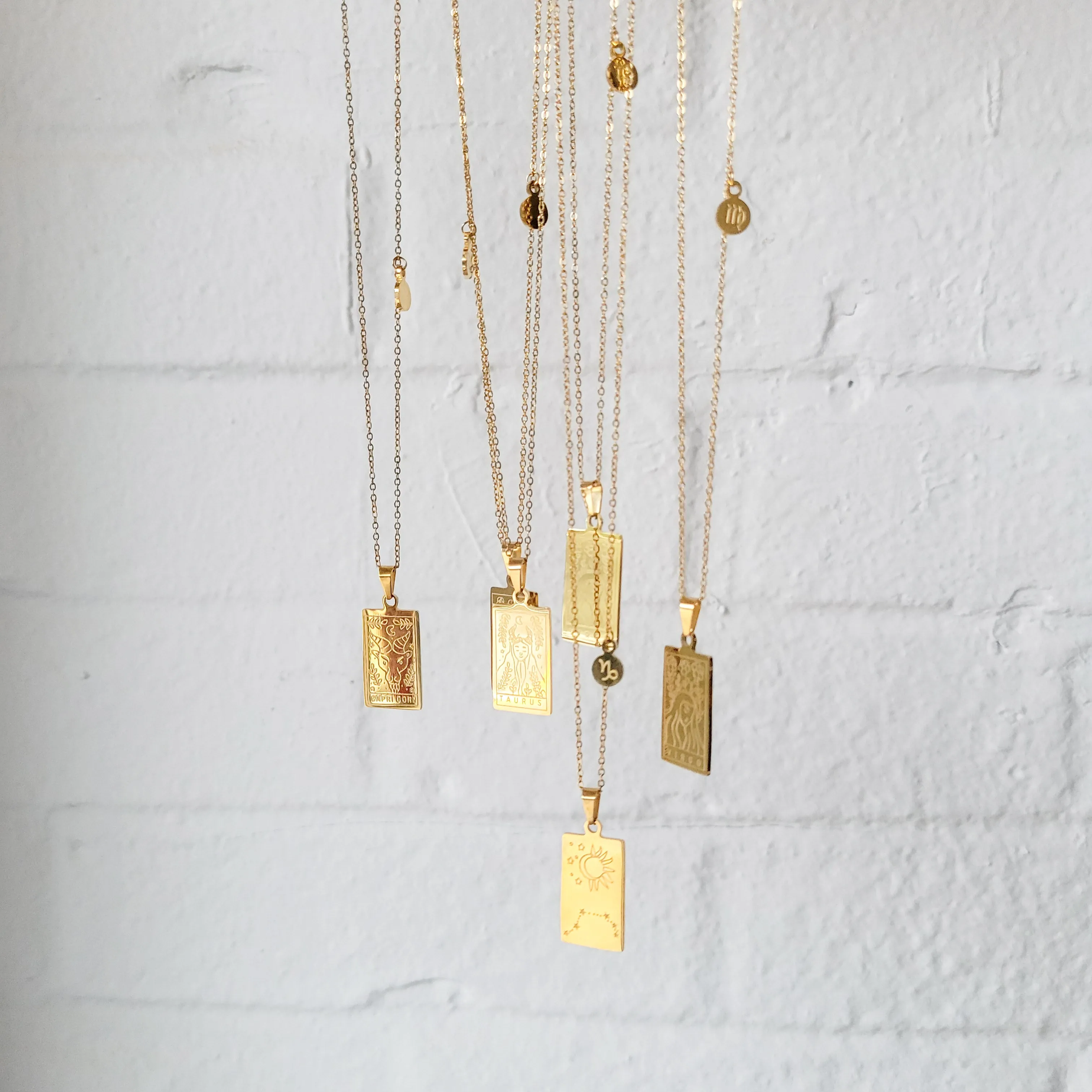 Square Zodiac Necklaces