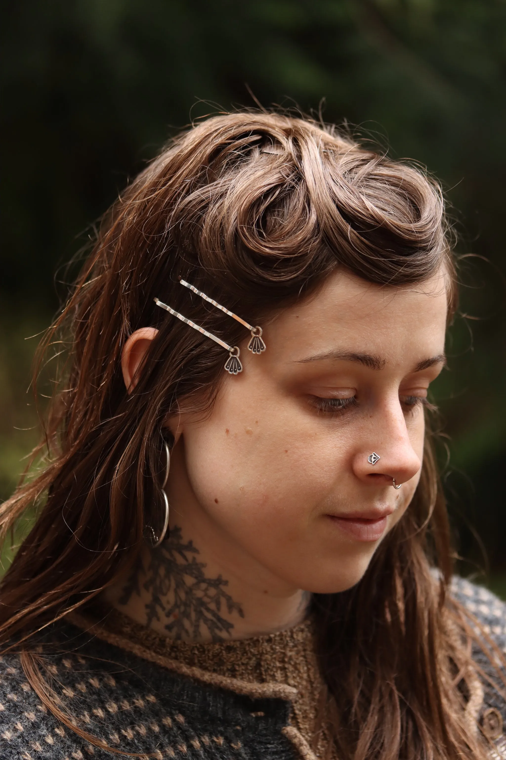 Stamped Hair Pins