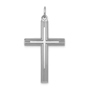 Sterling Silver Laser Designed Cross Pendant
