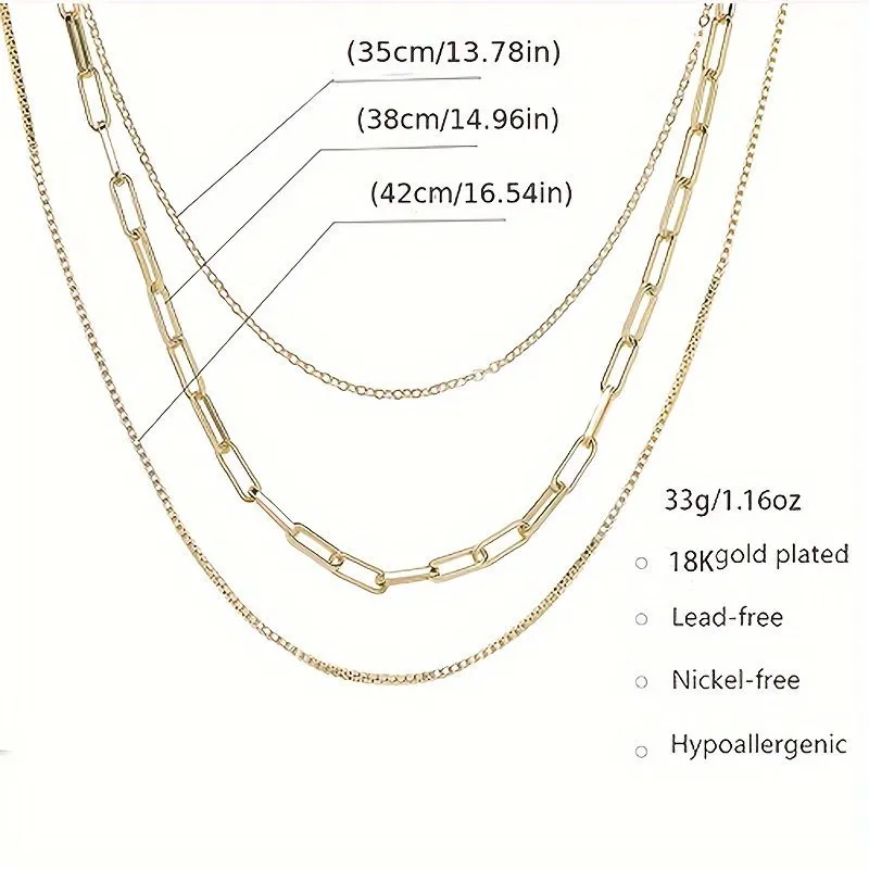 Sterling Silver Plated Layered Necklaces For Women