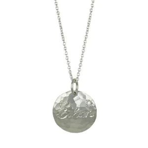 Sterling Silver "Ethan" Customizable Pendant Necklace with Diamond
