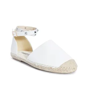 Studded ankle strap flat