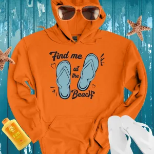 Summer Beach Hoodie With Fun Blue Flip Flop Design