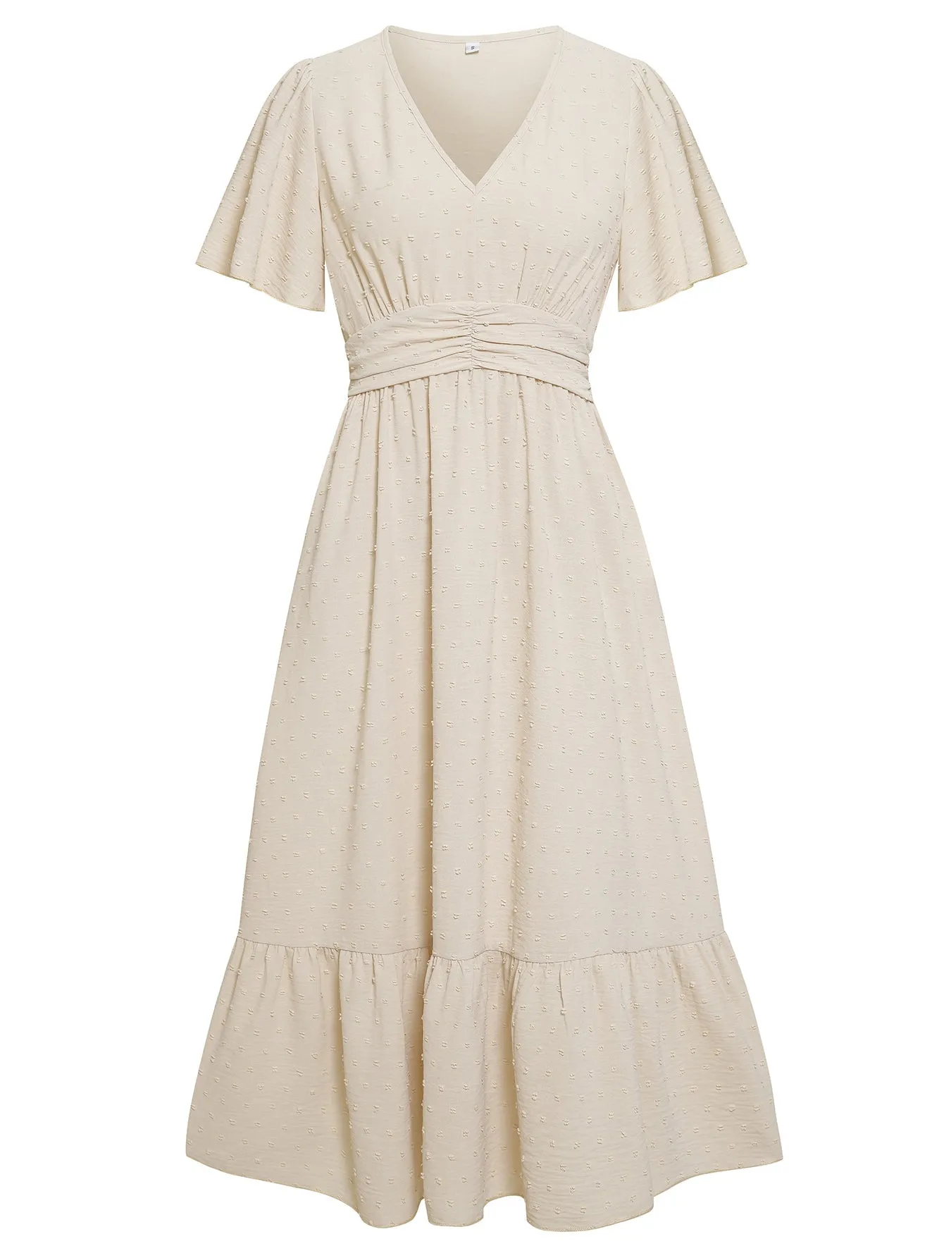 Sweetest One Poppies Short Sleeve Maxi Dress - Beige