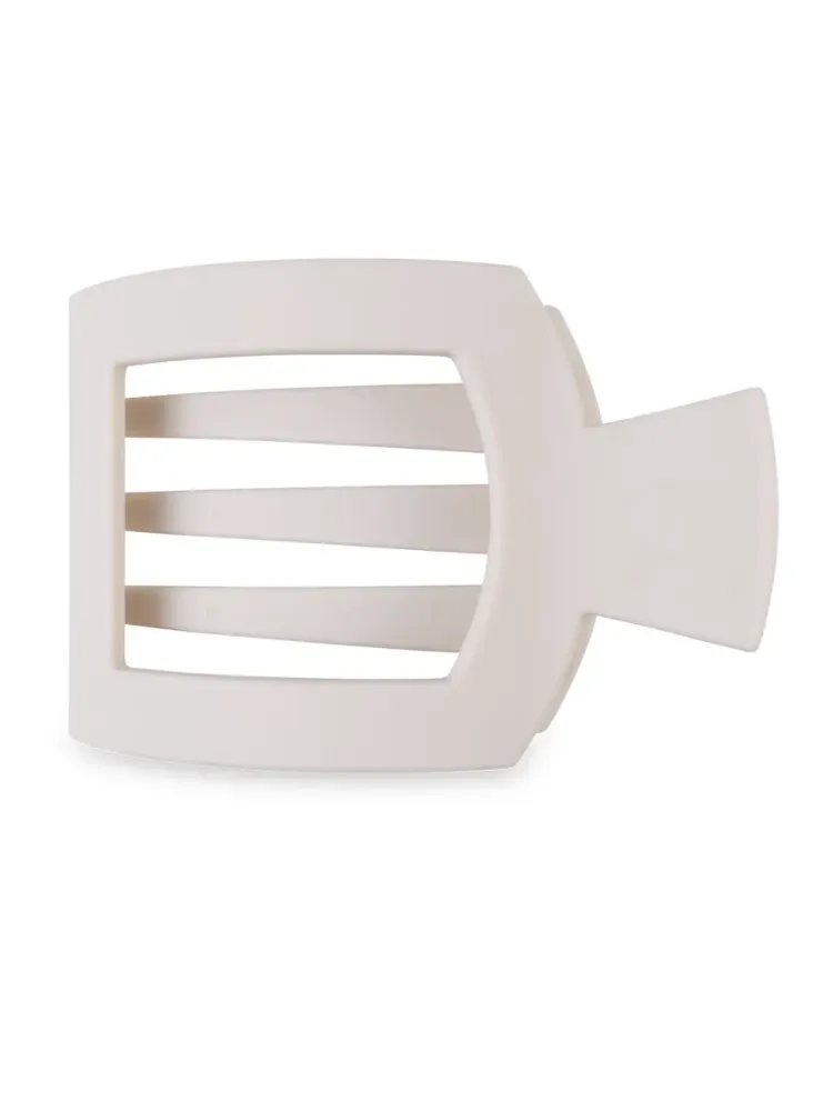 Teletie Medium Flat Square Clip - Toasted