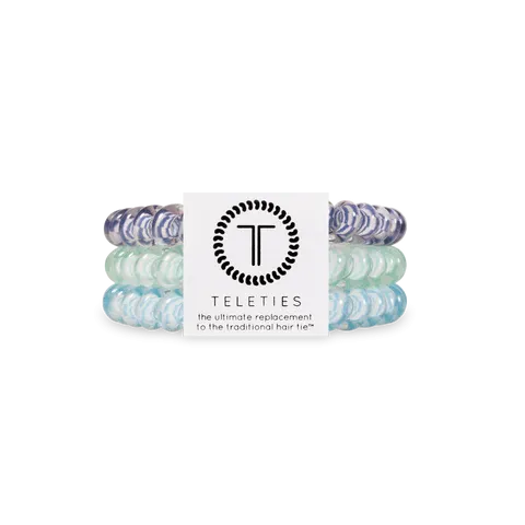 Teleties Hair Tie - Small Band Pack of 3 - Totally Turquoise