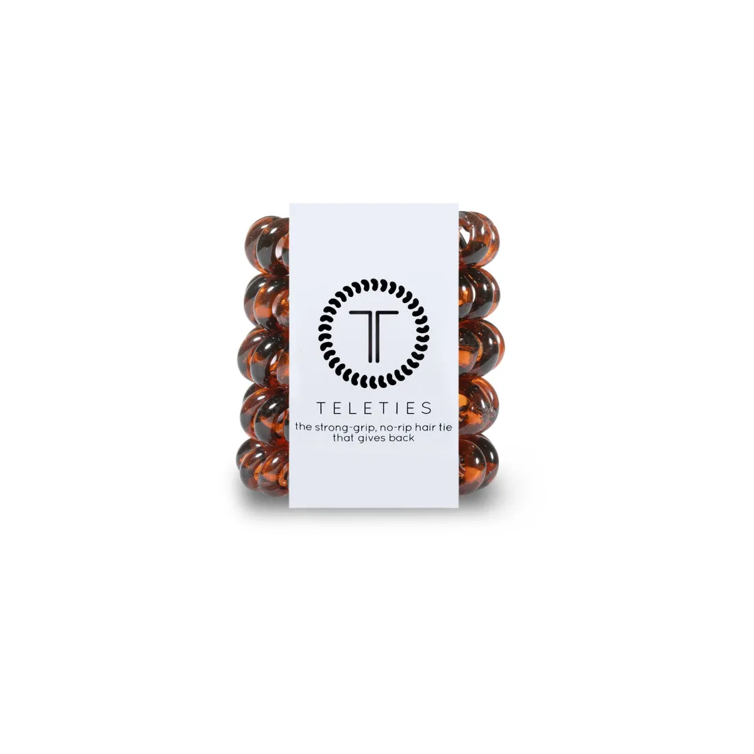 Teleties Tortoise Tiny Hair Ties Brown