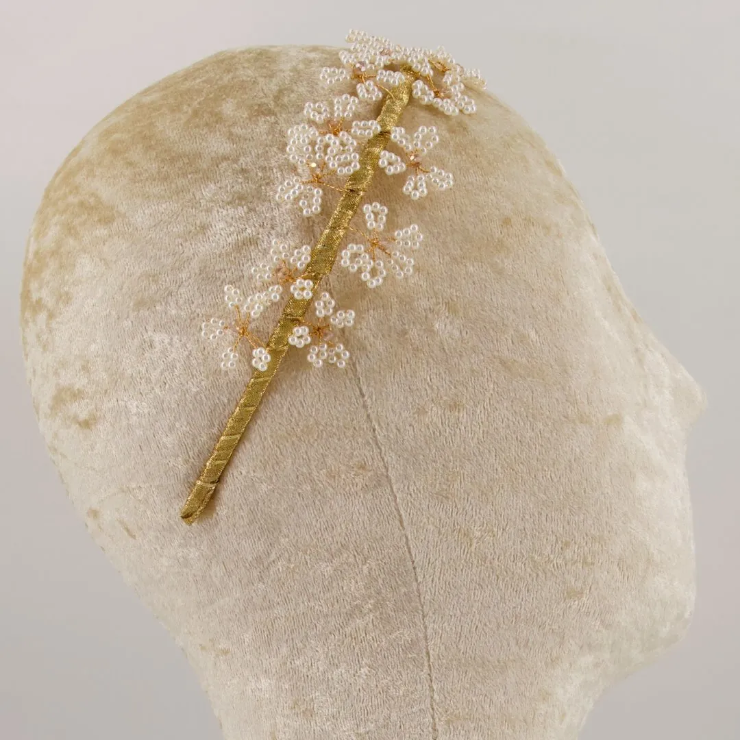 The Eden Daisy Flower Pearl Designer Headband