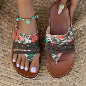 Toe Post Flats Sandals