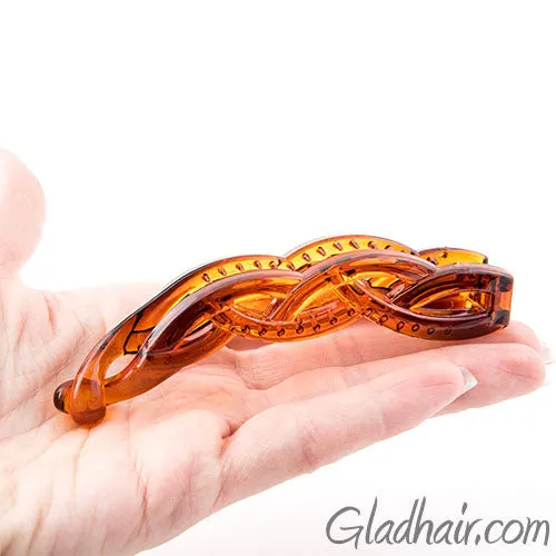 Tortoise Braid Style Plastic Banana Clip