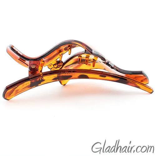 Tortoise Ribbon Style Plastic Fork Beak Clip