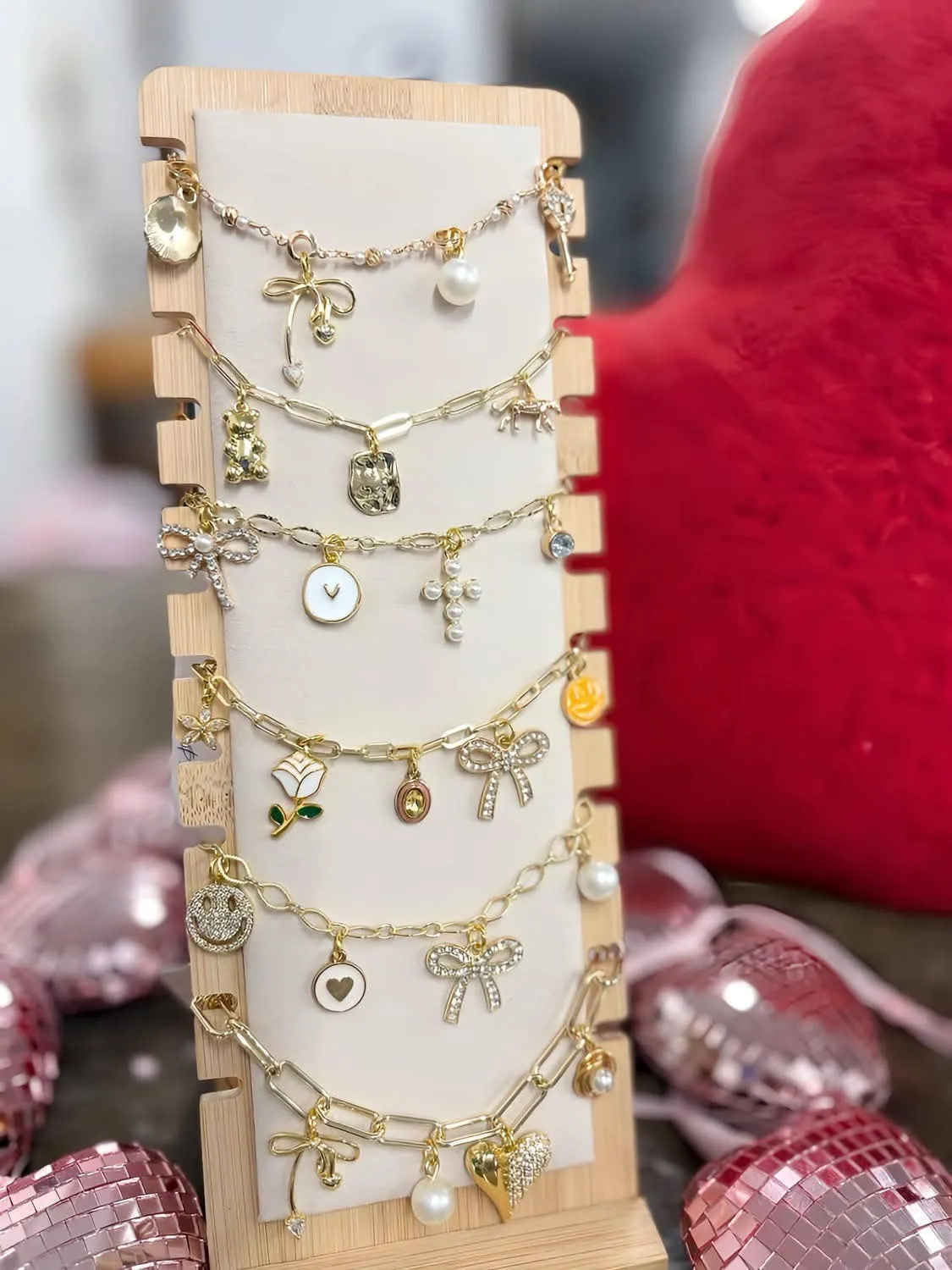 Trendy Gold Everyday Charm Necklace 