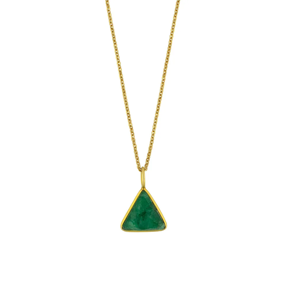 Triad Necklace in Emerald & Gold | Available to Ship March 7, 2025