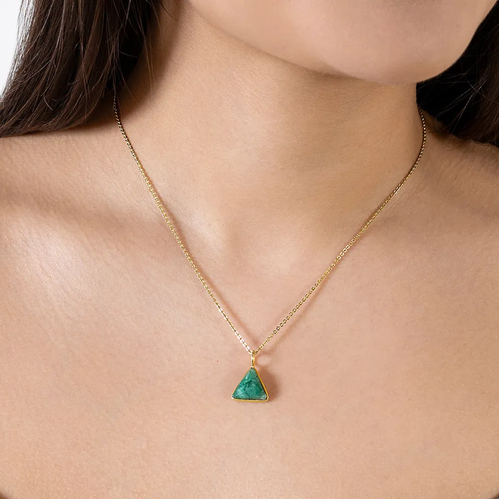 Triad Necklace in Emerald & Gold | Available to Ship March 7, 2025