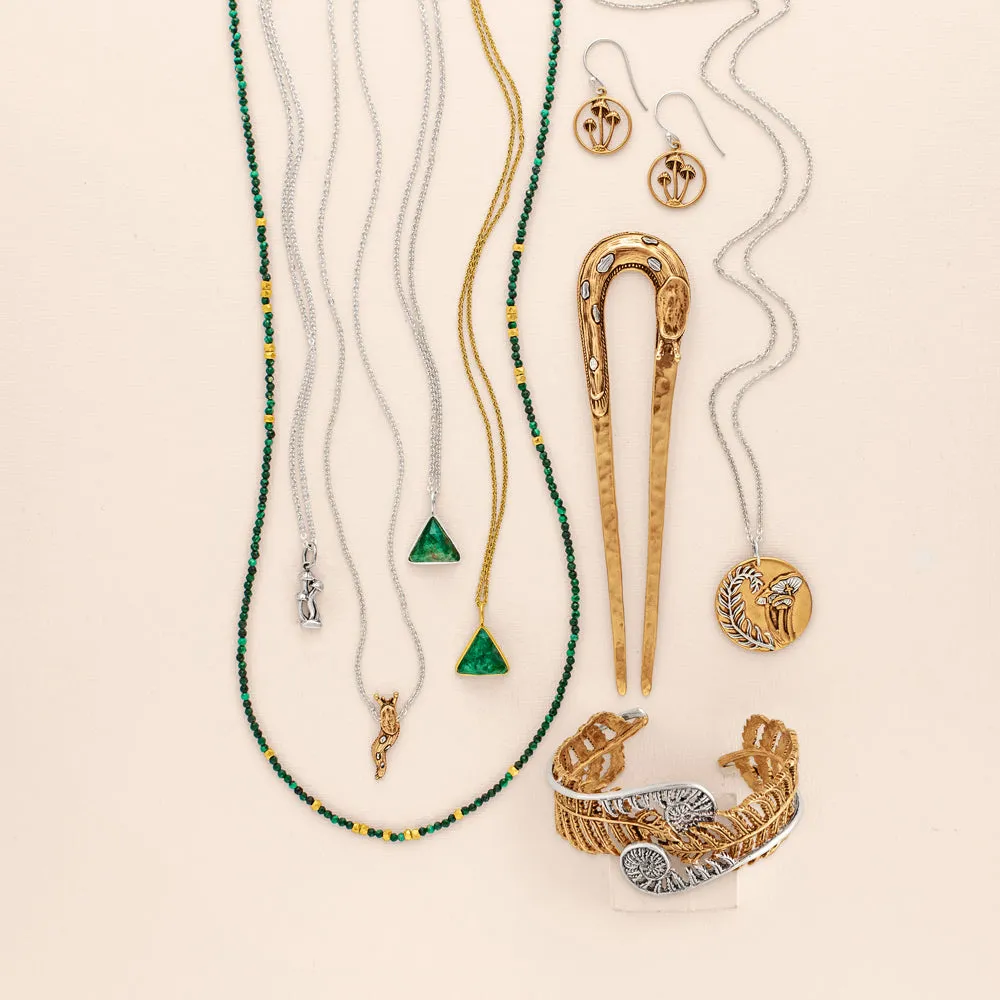 Triad Necklace in Emerald & Gold | Available to Ship March 7, 2025