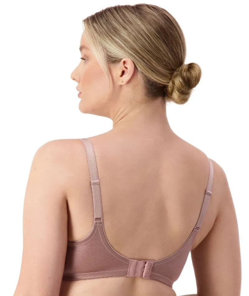 Triumph Embroidered Minimizer Bra - Chocolate Mousse